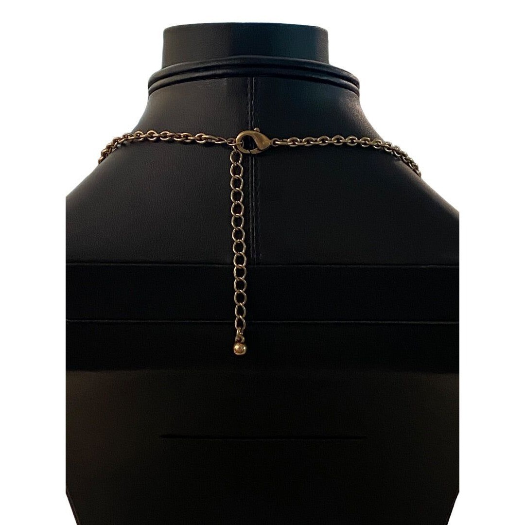 Goldtone Tassel Butterfly 31″ Necklace 3.75″ Drop Lobster Clasp