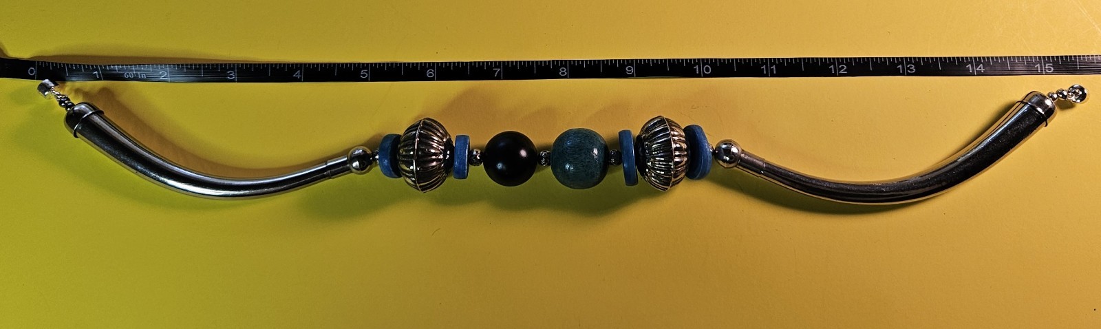 SILVER-TONE LARGE BEAD CHOCKER NECKLACE