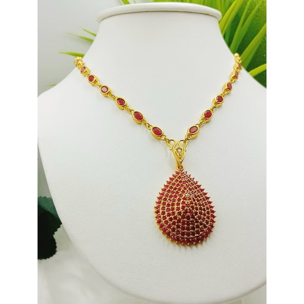 22K 23K 24K Thai Yellow Gold Plated Necklace Pendant Women Girl Jewelry 24 in