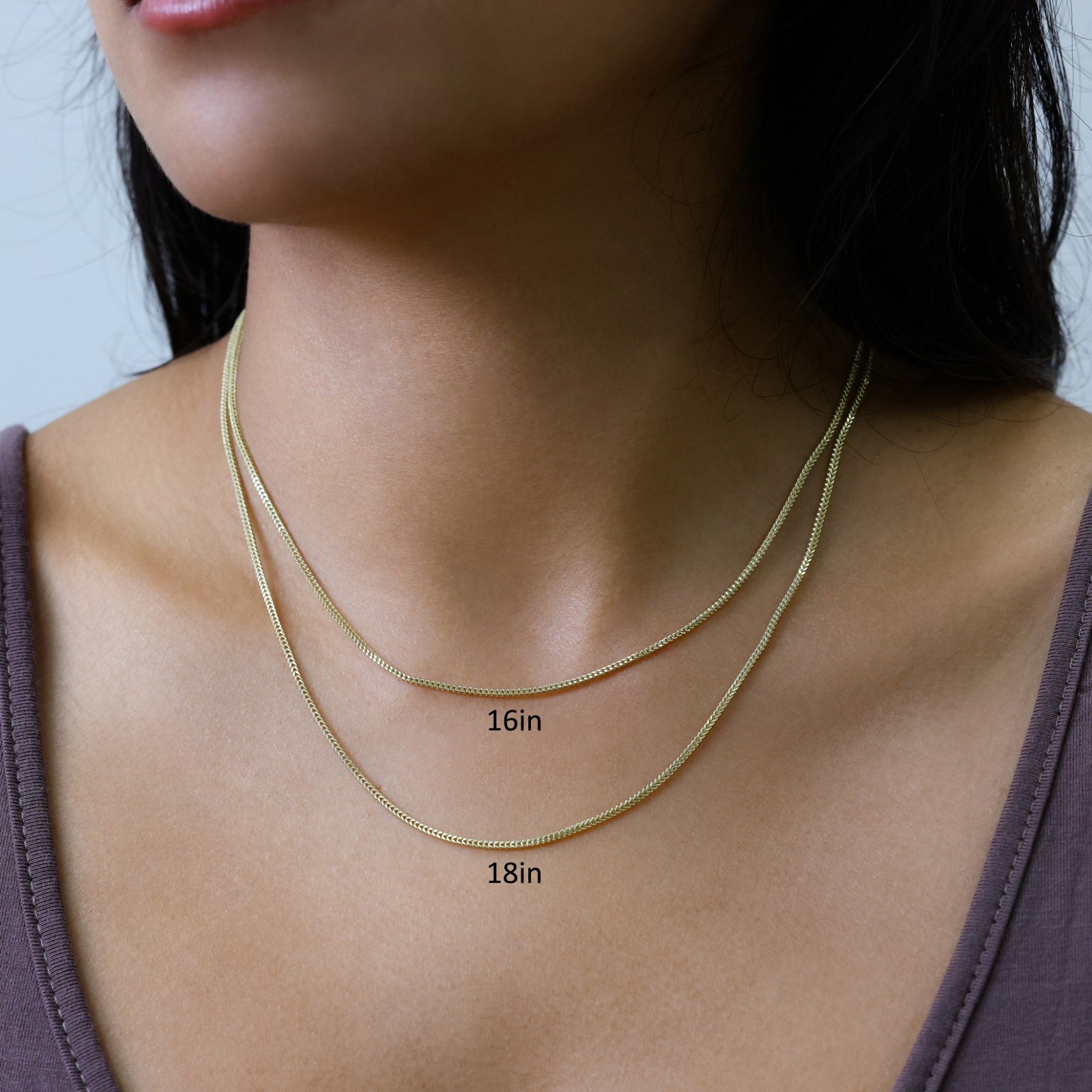 14K Yellow Gold 1.5mm-5mm Franco Square Box Chain Necklace Mens Womens 16″- 30″