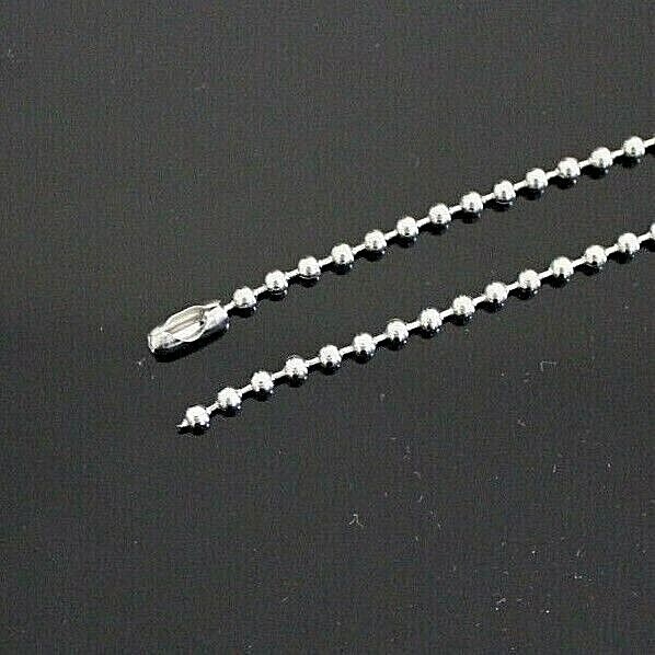 Stainless Steel Ball Chain 16″-40″ Dog Tag Bead Necklace Link 1.5/2/3/4.5mm