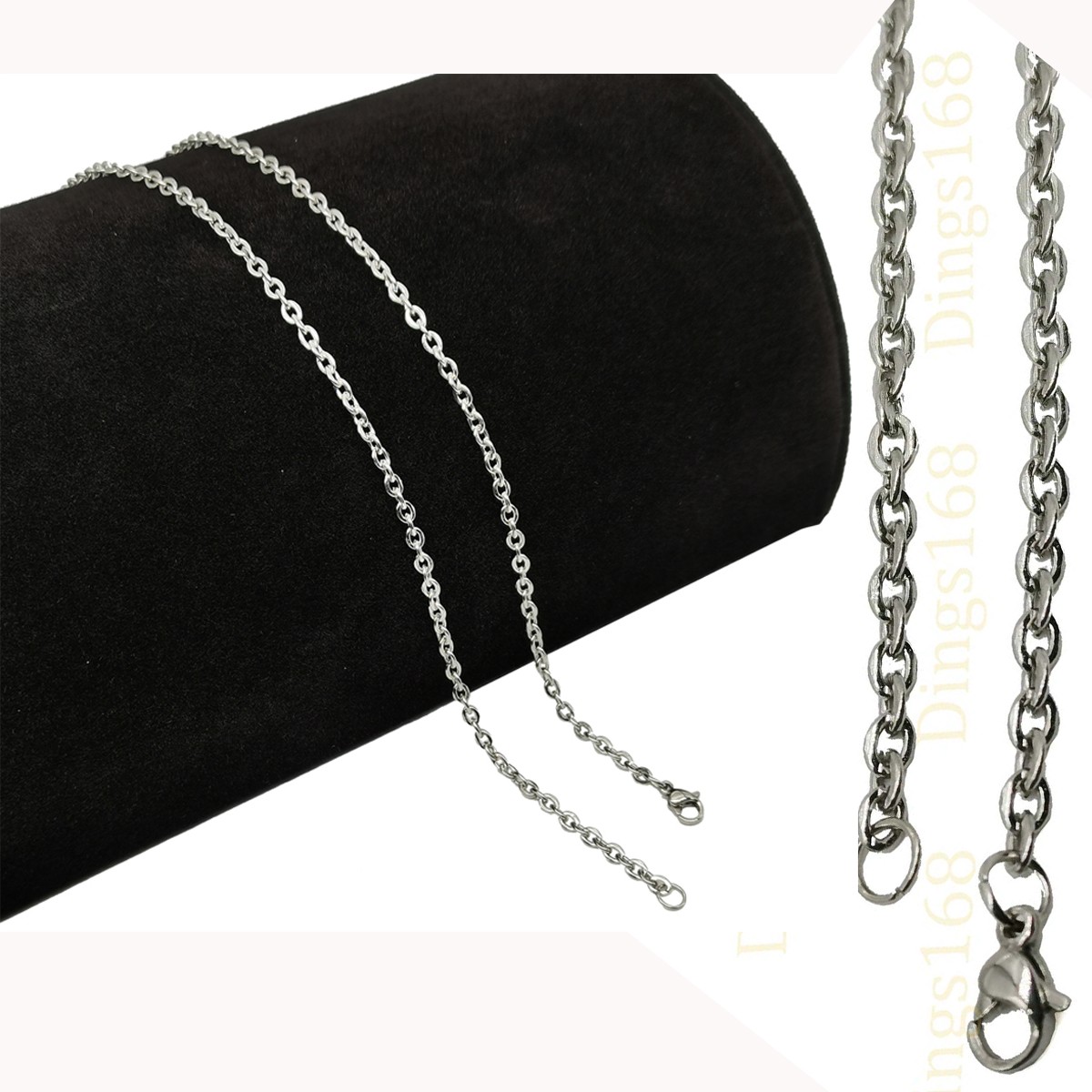 Men & Women’s Real 18K White Gold Filled 24 inch 3 mm Cable Chain Necklace X146W