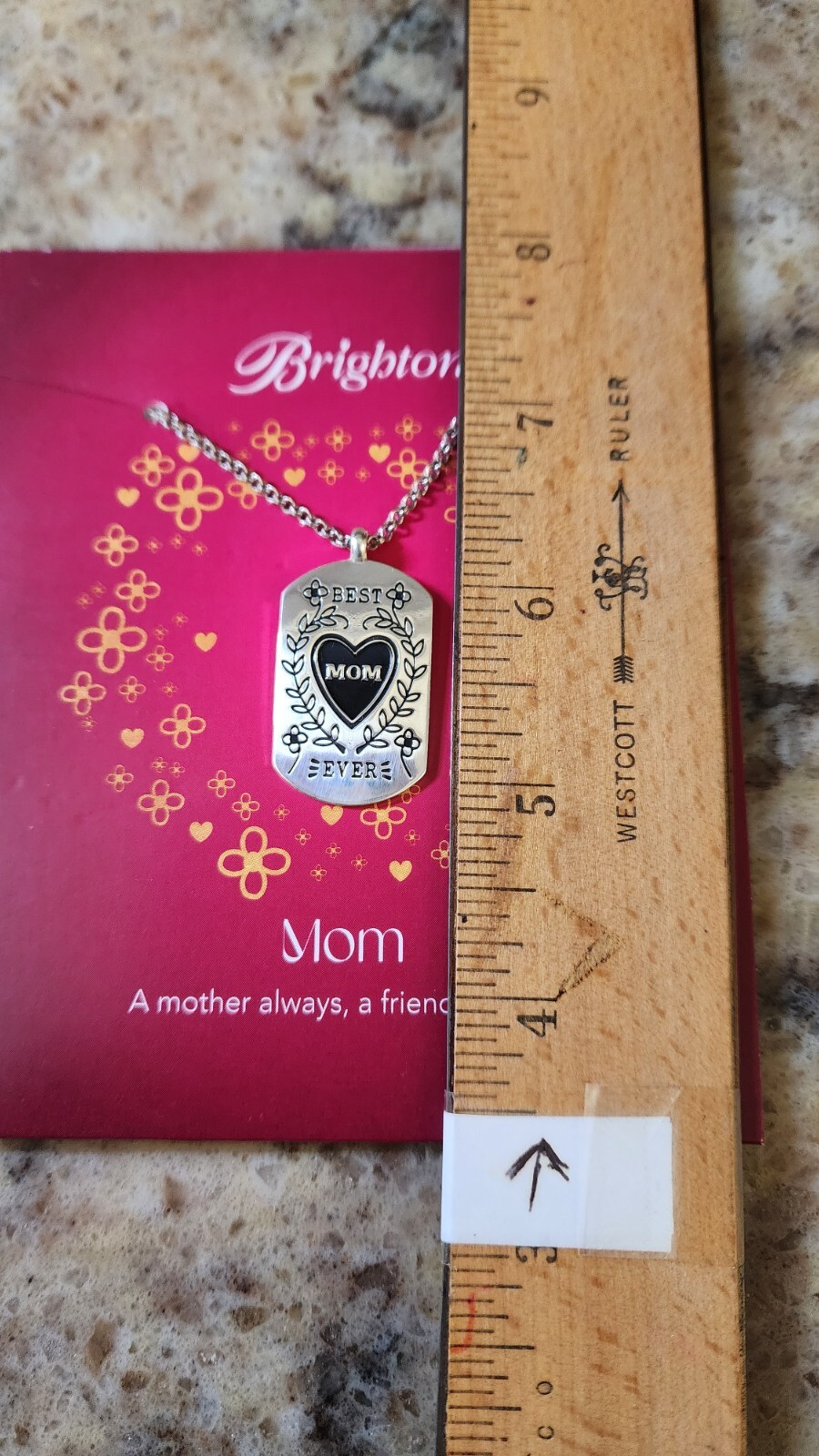 Brighton Best Eever Mom Pendant Reversabel Emblam Silver Tone NWT