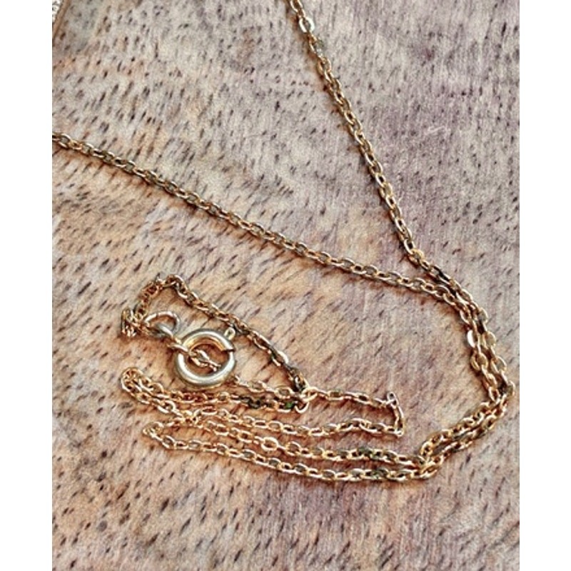 Gold Tone Dainty Iridescent Octagon Faux Opal Choker Necklace
