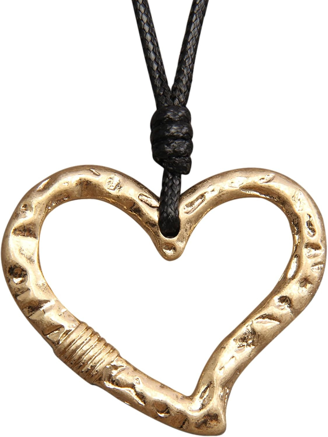 Leather Necklace for Women Boho Choker Necklace Long Cord Leather Pendant Bohemi