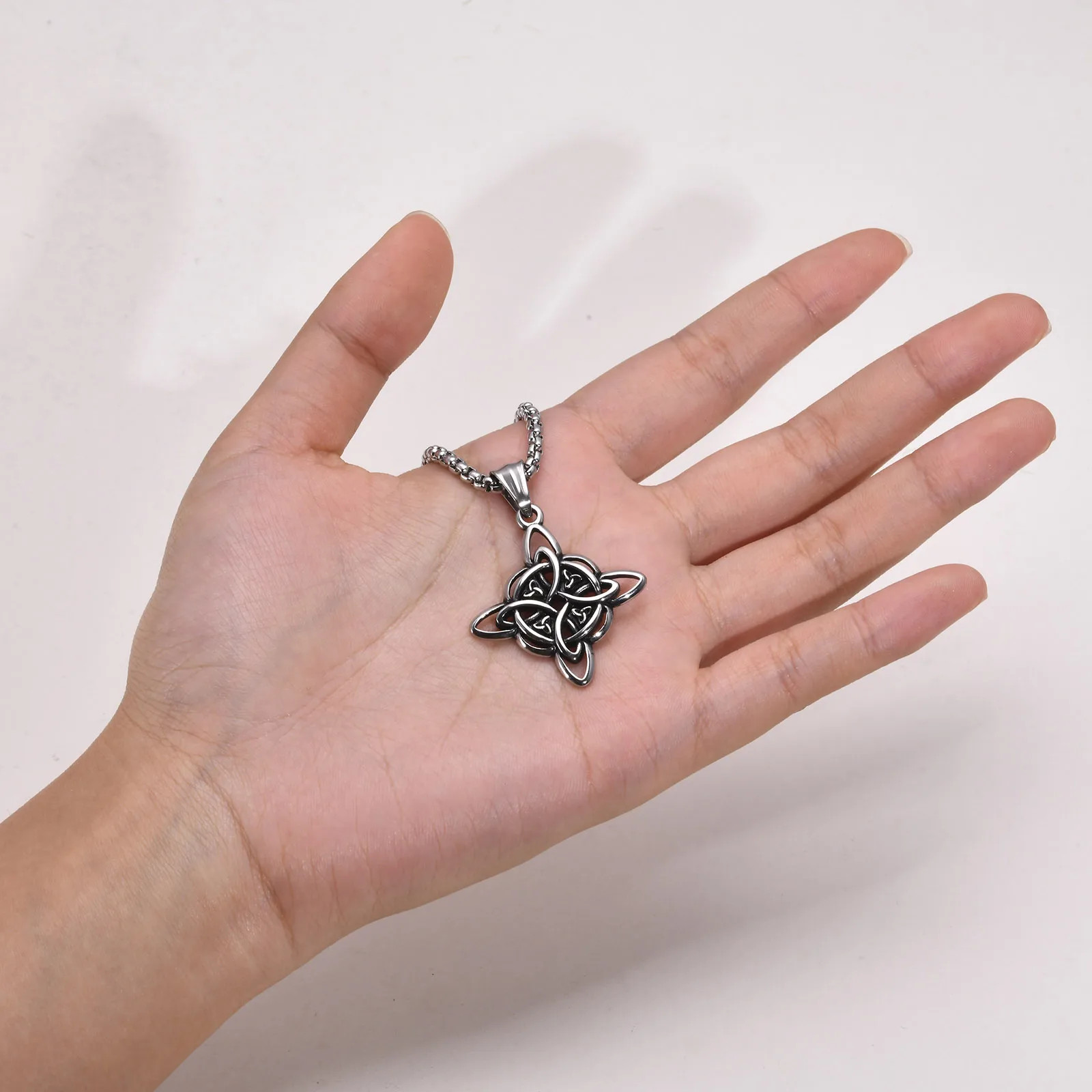 Vintage Celtic Knot Necklaces for Men Women,Stainless Steel Nordic North Europ