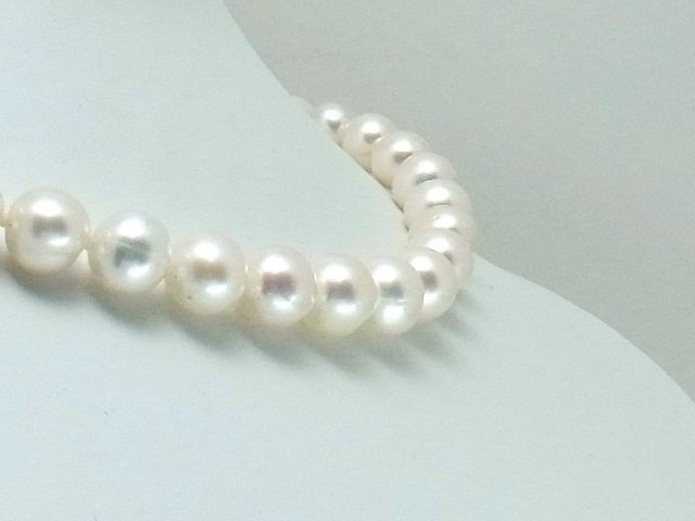 Genuine Lake Water Pearl Necklace Large Beads 10.0-12.0mm 41cm From Japan