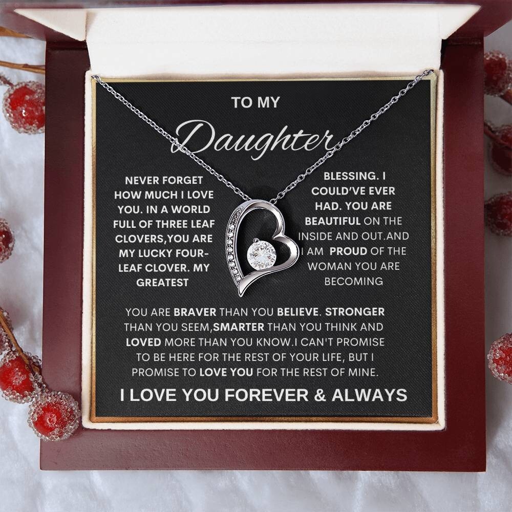 Beautiful Daughter Necklace Gift. Heartfelt specialp cJewelry daughter present