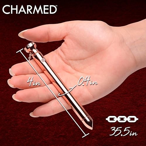 Charmed Silver 7X Vibrating Y Necklace for Women- Rose Gold