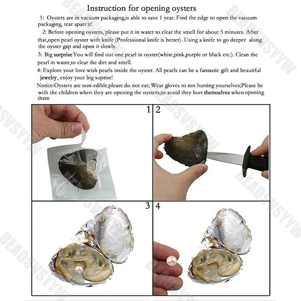 1-50pack Individually Wrapped Oysters whith Natural Pearl Holiday Birthday Gift