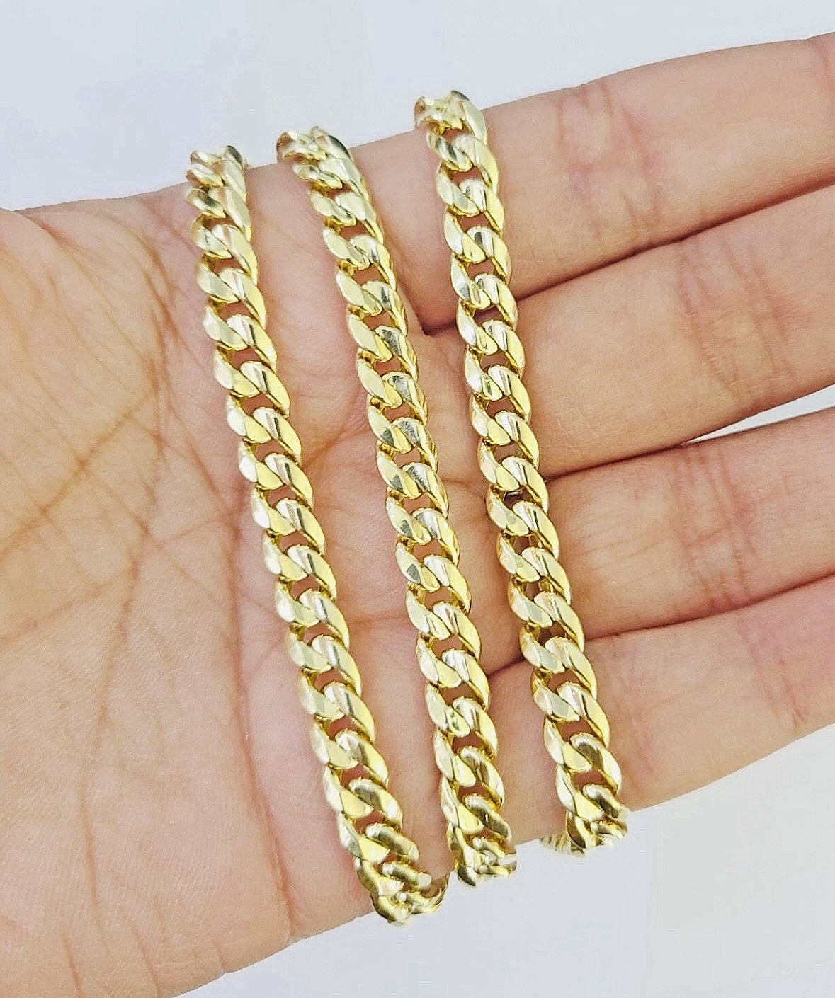 Men’s Solid 14k Yellow Gold 6mm Miami Cuban Link Chain 24″ Necklace