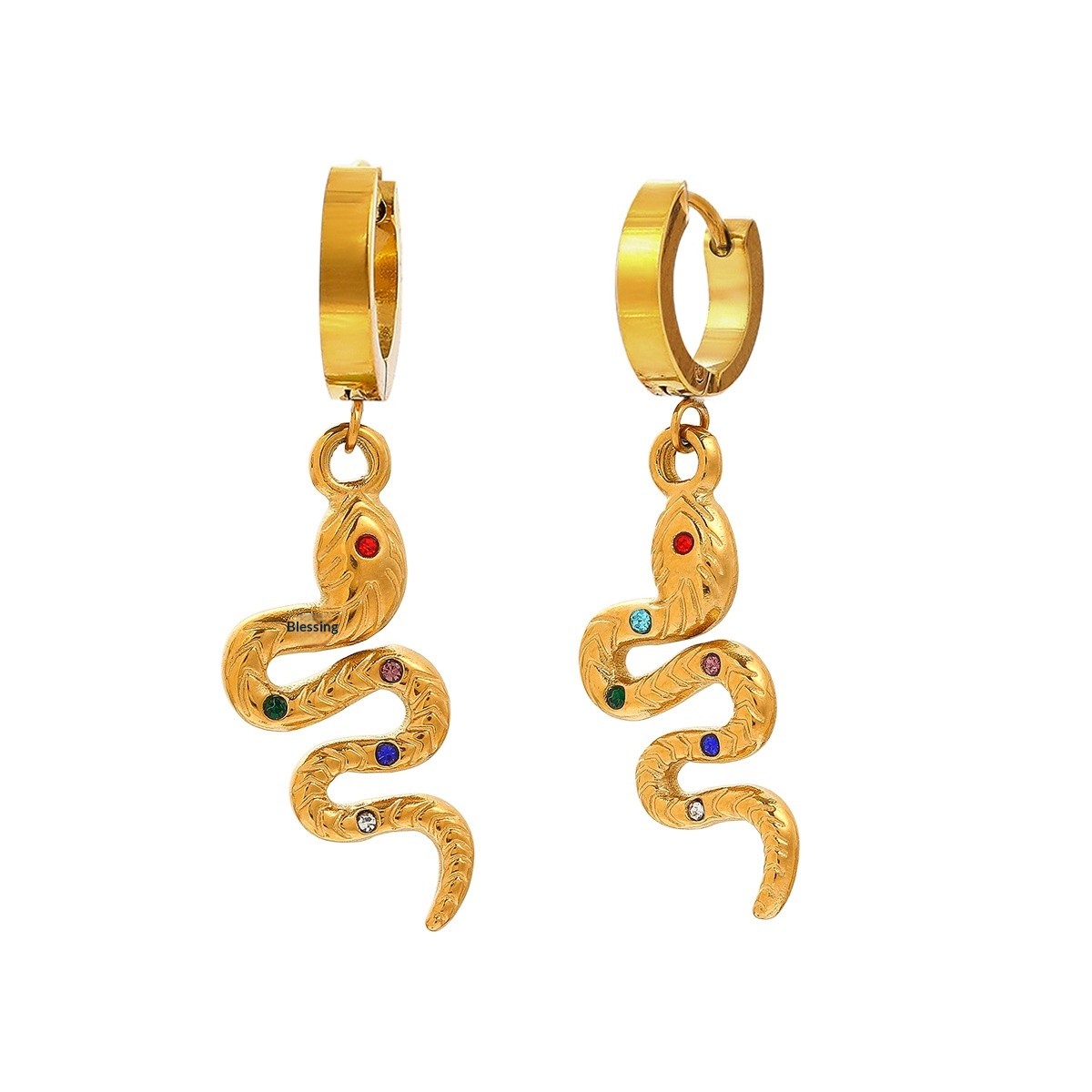 Stainless Steel Snake Chain Necklace For Women Gold Tone Minimal Jewelry