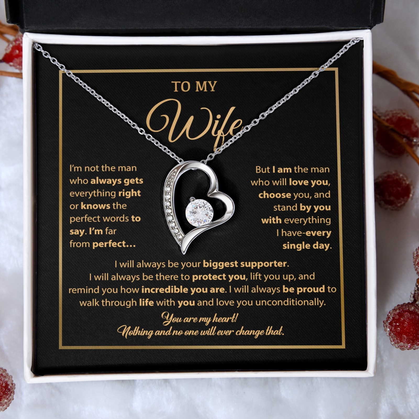 To My Wife Necklace, Gift For Wife, Anniversary Gift For Wife, Necklace For Wife
