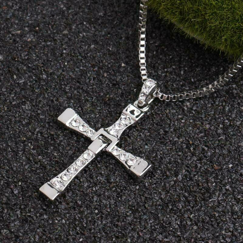 Fast and Furious Movie Dominic Toretto’s Cross CZ Necklace (Pendant + Chain)