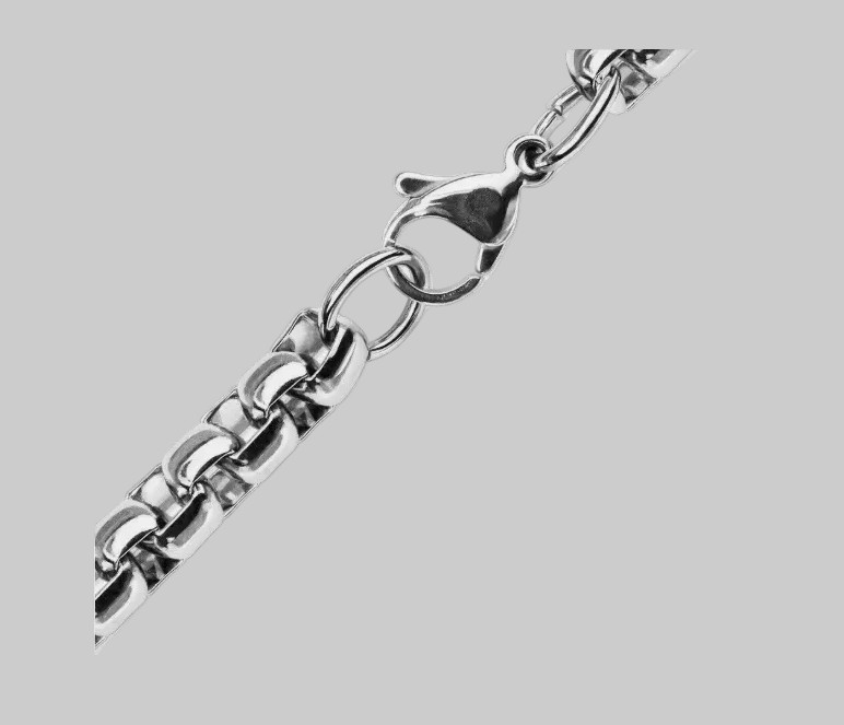 Stainless Steel Strong Rolo Link 5mm Box Chain 20″ Necklaces – Chain B12