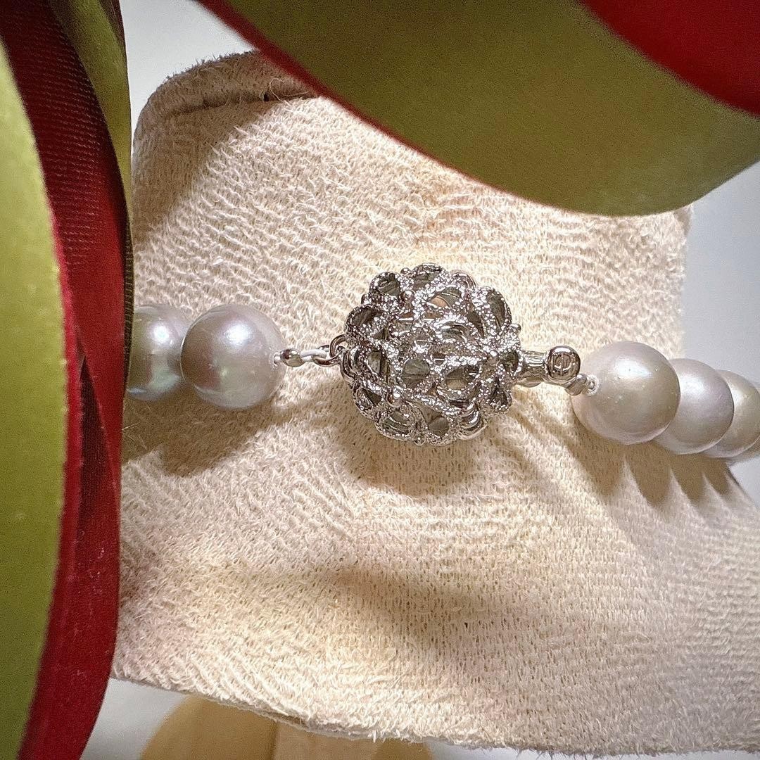 Genuine Akoya Pearl Necklace Gray 9.8-9.1mm From Japan
