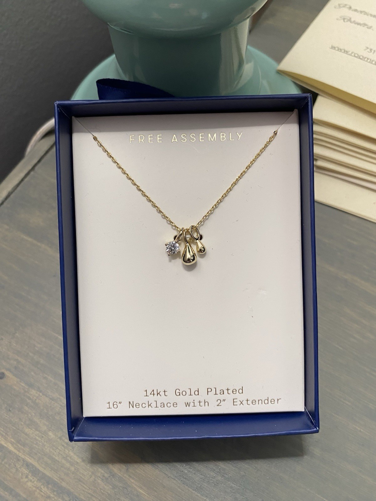 16” Necklace With 2” Extender- 14k Gold plated Brand New