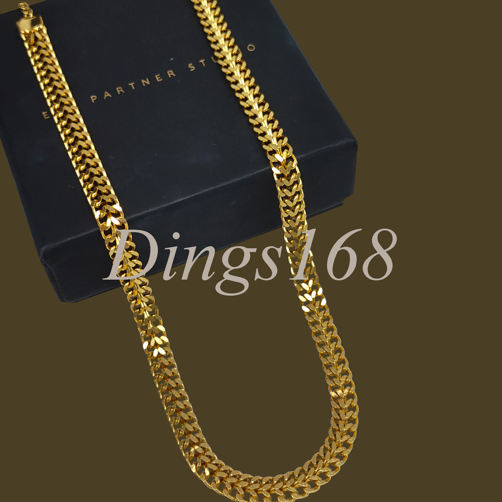 18K Yellow Gold Filled Hypoallergenic 6mm Wide 2-Layer Cuban Curb Chain Necklace