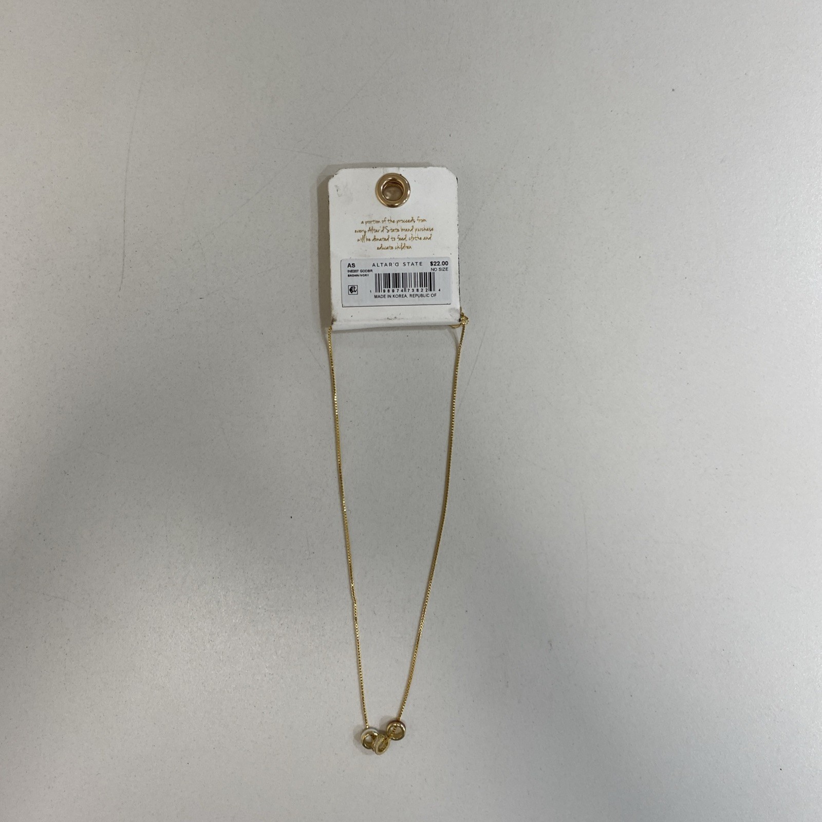 Altar’d State Women’s 14k Gold Dipped 3 Ringed Necklace