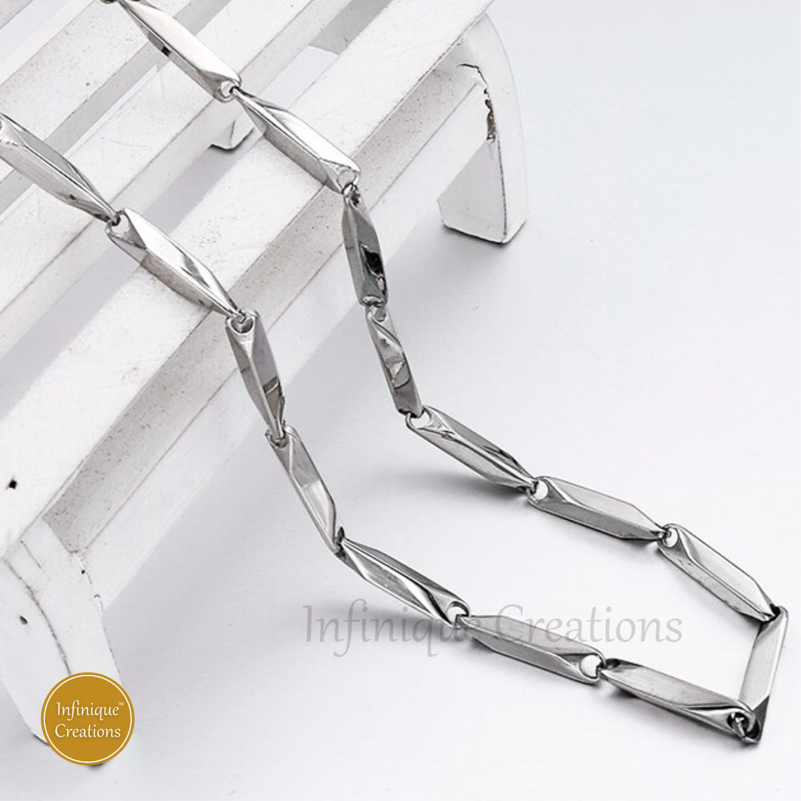 Stainless Steel Silver Arrow Bullet Chain Bracelet Necklace Men Women 7- 38″