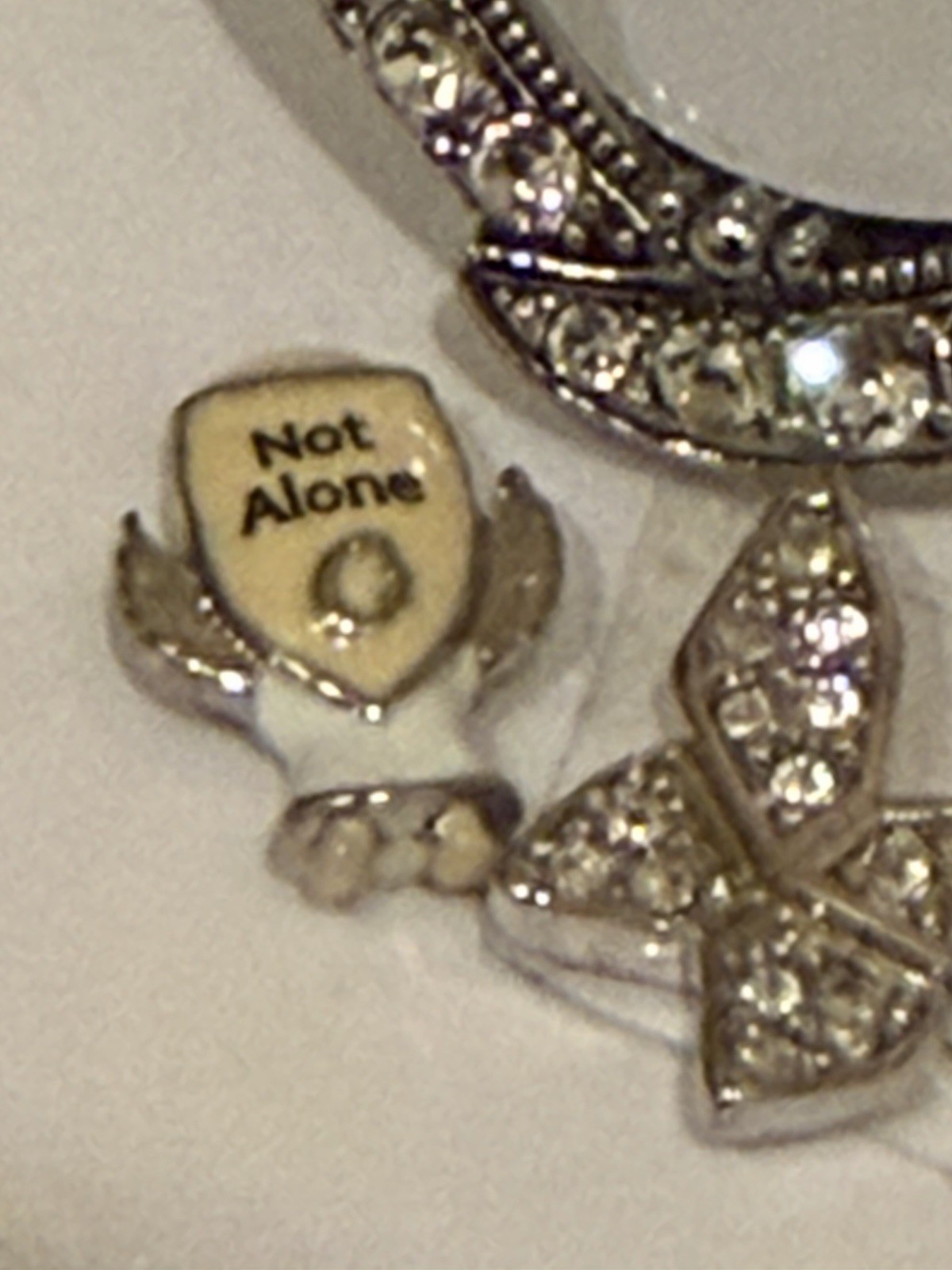 Origami Owl Silver Medium Crystal Locket Set