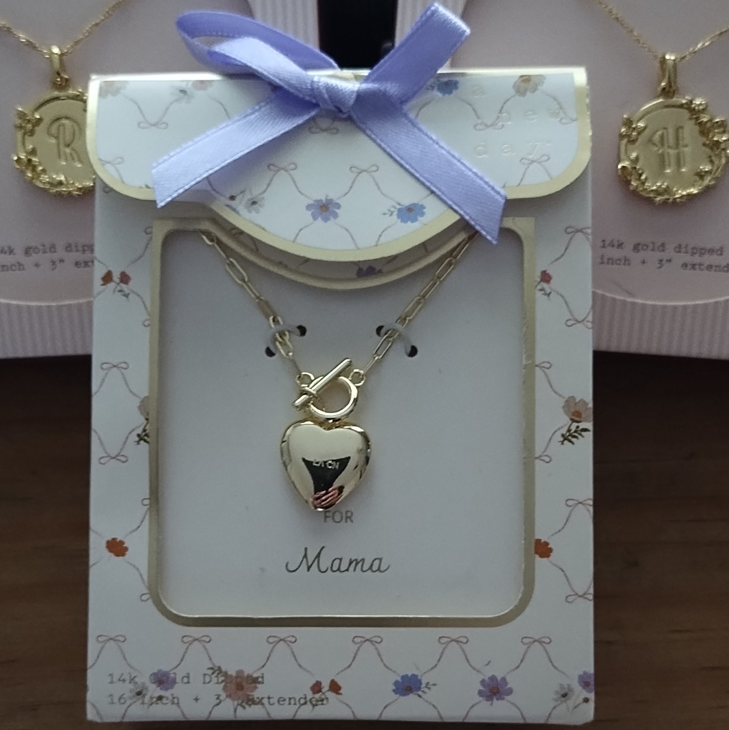 A New Day 14k Gold Dipped Initial Pendant & Heart Charm Necklaces(4) Total NEW!