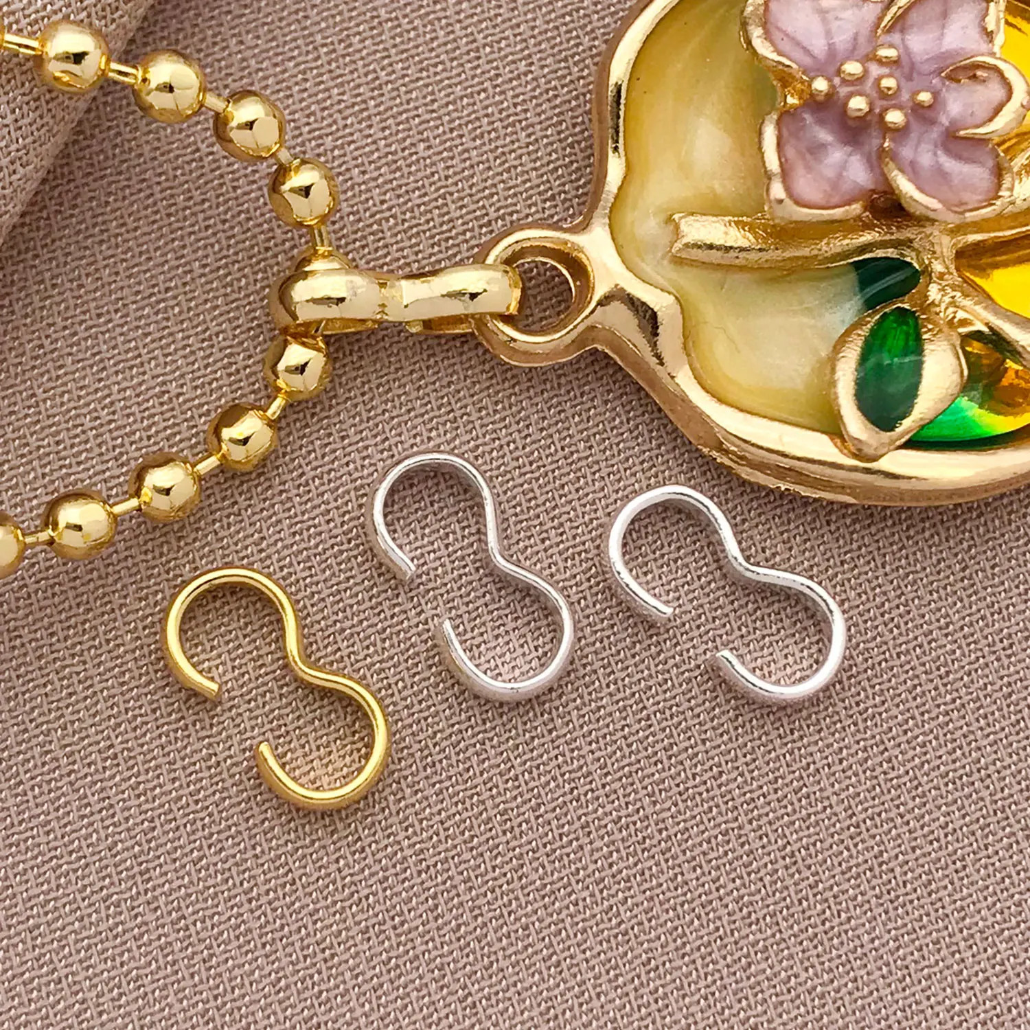 Mix 10/20Pcs 18K Copper Plated Genuine Golden Thick Silvery Open 3-Character Buc