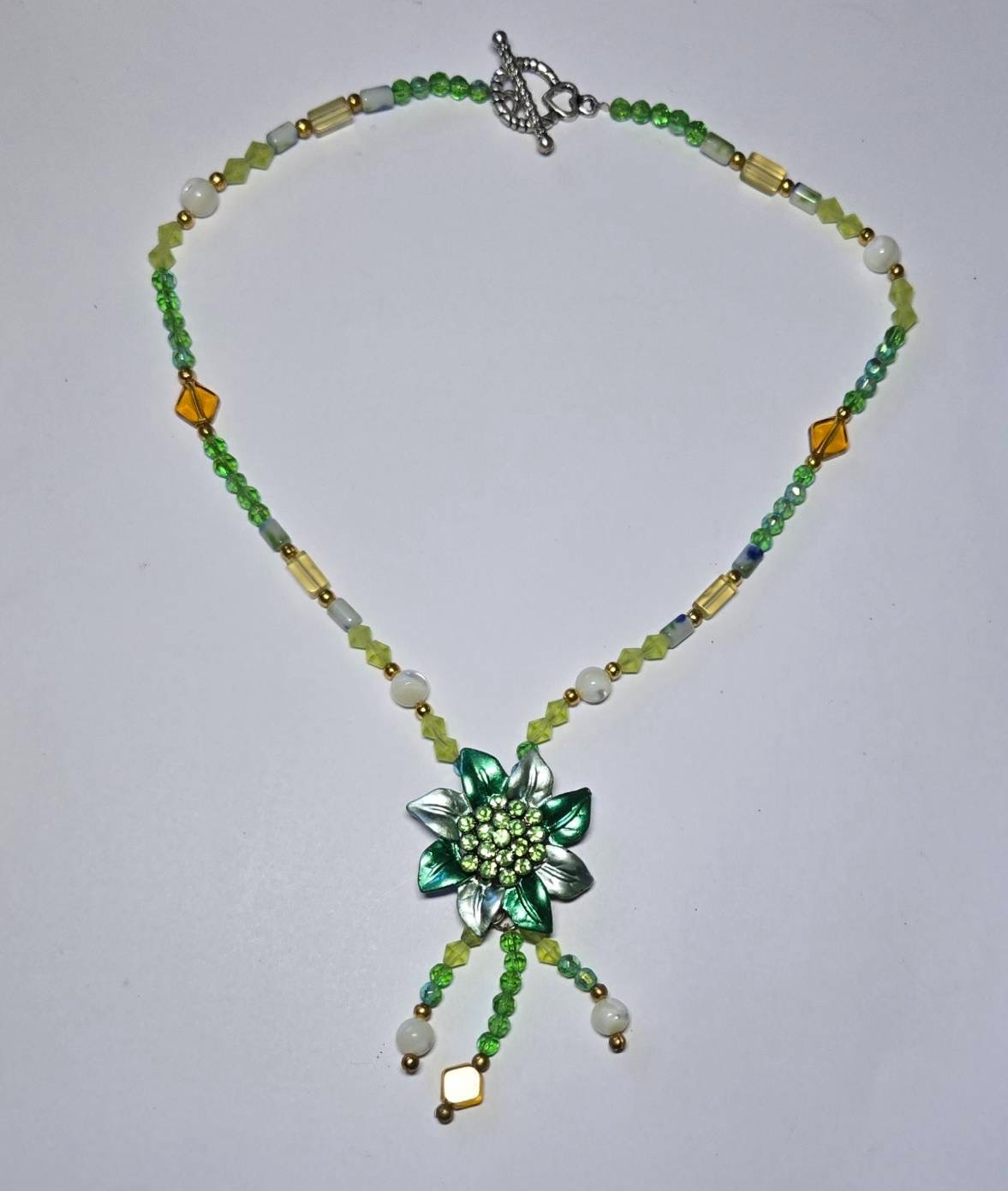 Handmade Beaded Pendant Necklaces Boho Floral Artisan Jewelry Set Gift 6 pc