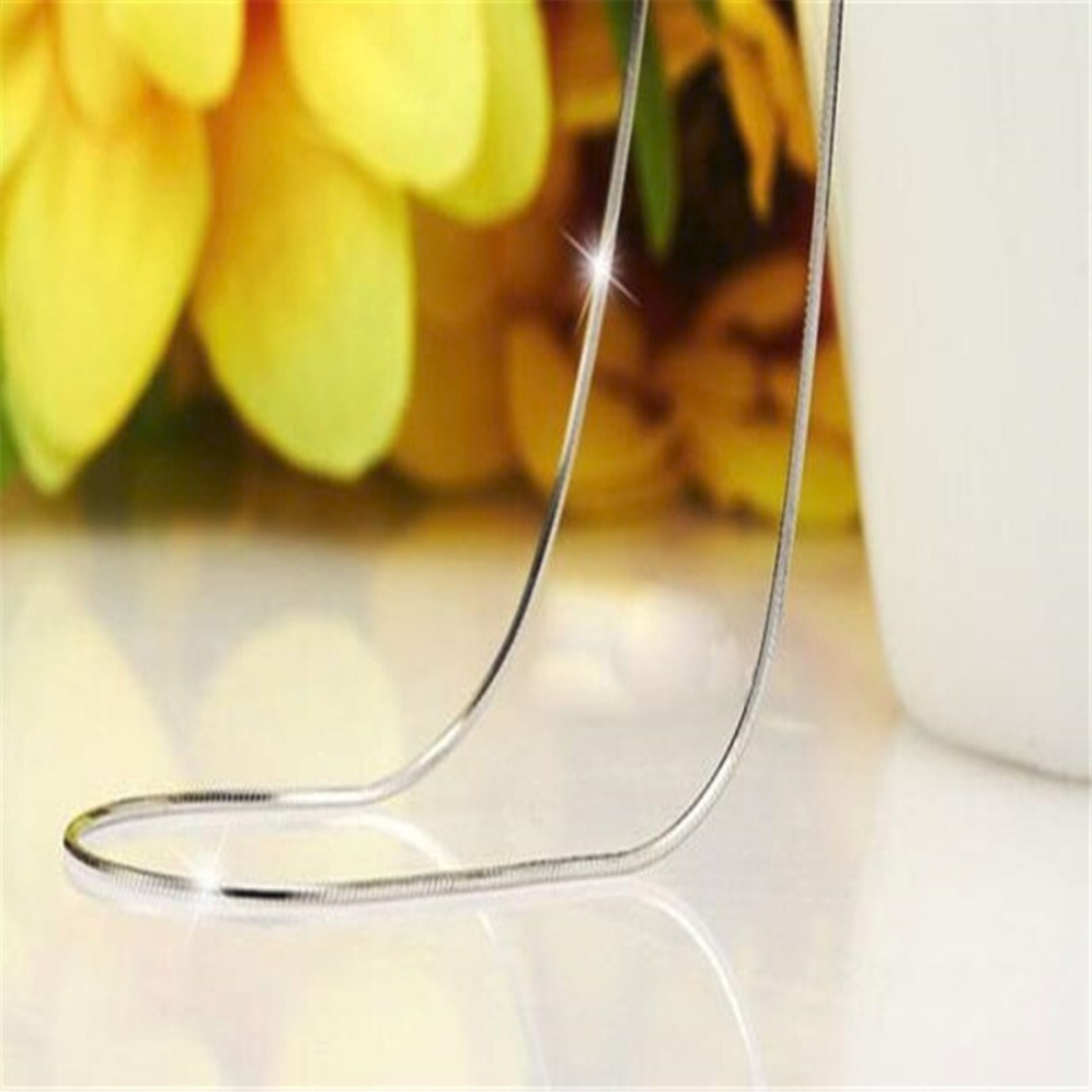 Italian 1mm Snake Chain Necklace 18, 20, 24 or 30 Inch Sterling Silver