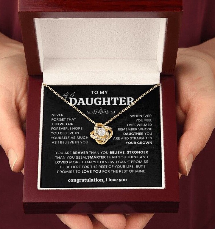 Daughter Necklace Gift for Daughter from Dad,cute Daughter Necklace gift