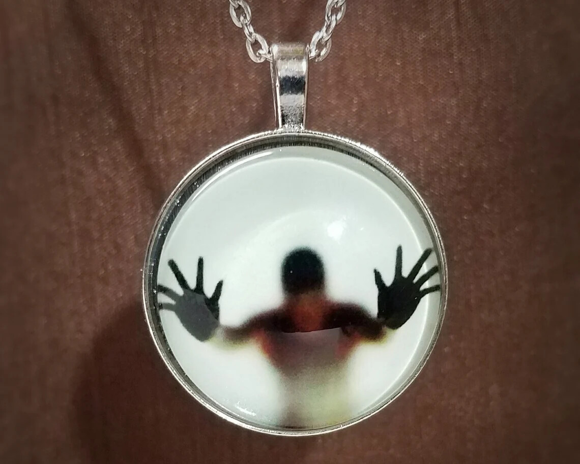 Glow in the Dark Trapped Soul Pendant, Creepy Necklace, Haunted, Glow Jewelry