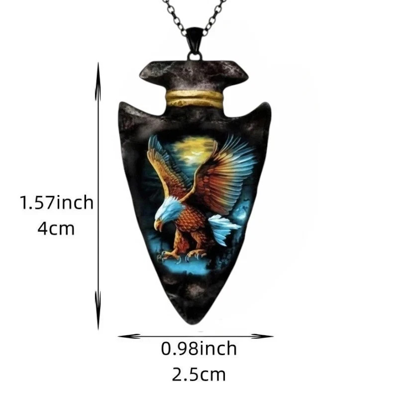 American Eagle Arrowhead Pendant & Necklace! FREE SHIPPING IN THE USA!