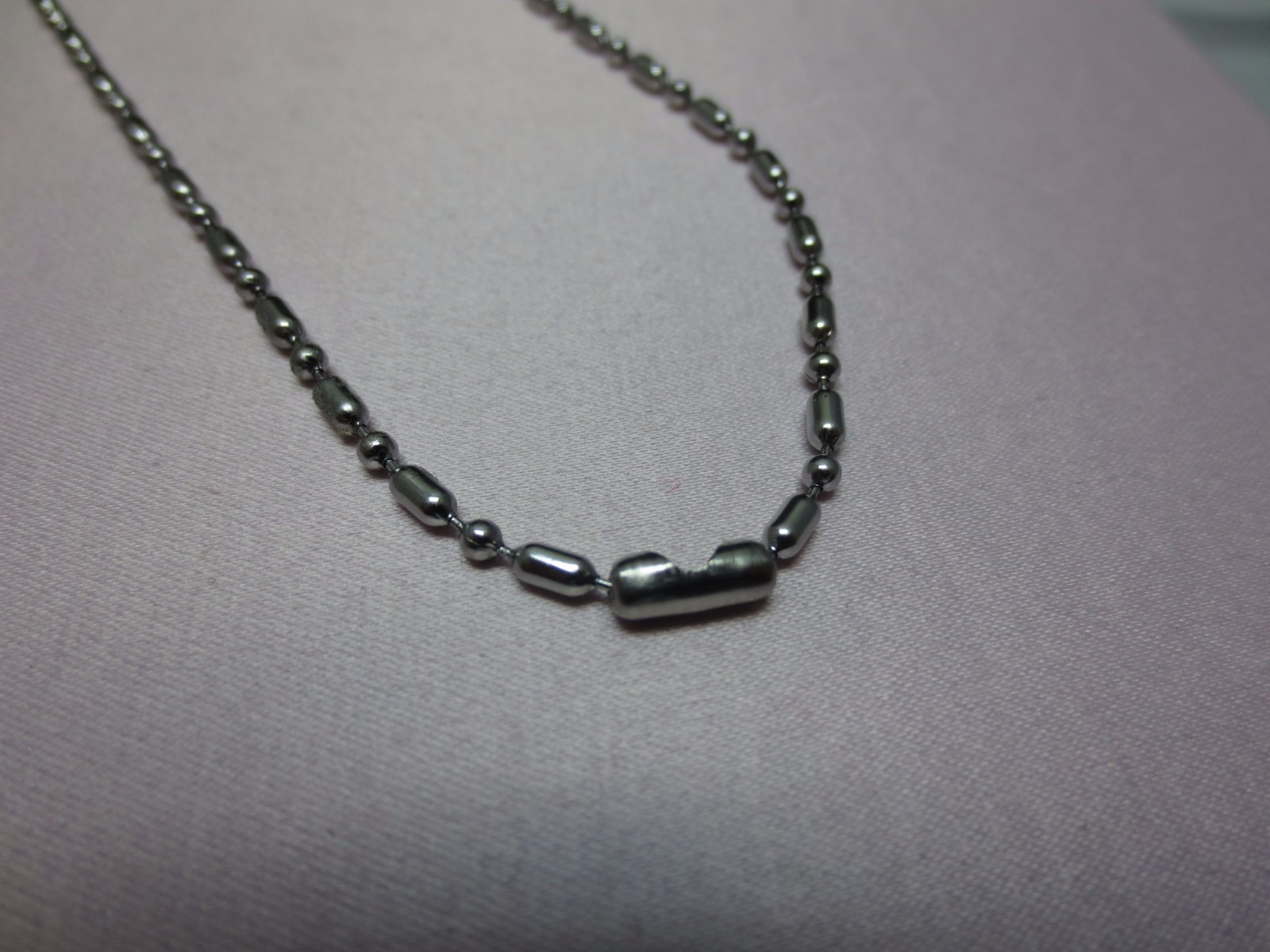1.5,2.4,3.2,4,4.5mm 7″-42″ SILVER STAINLESS STEEL BALL AND OVAL BEAD CHAIN