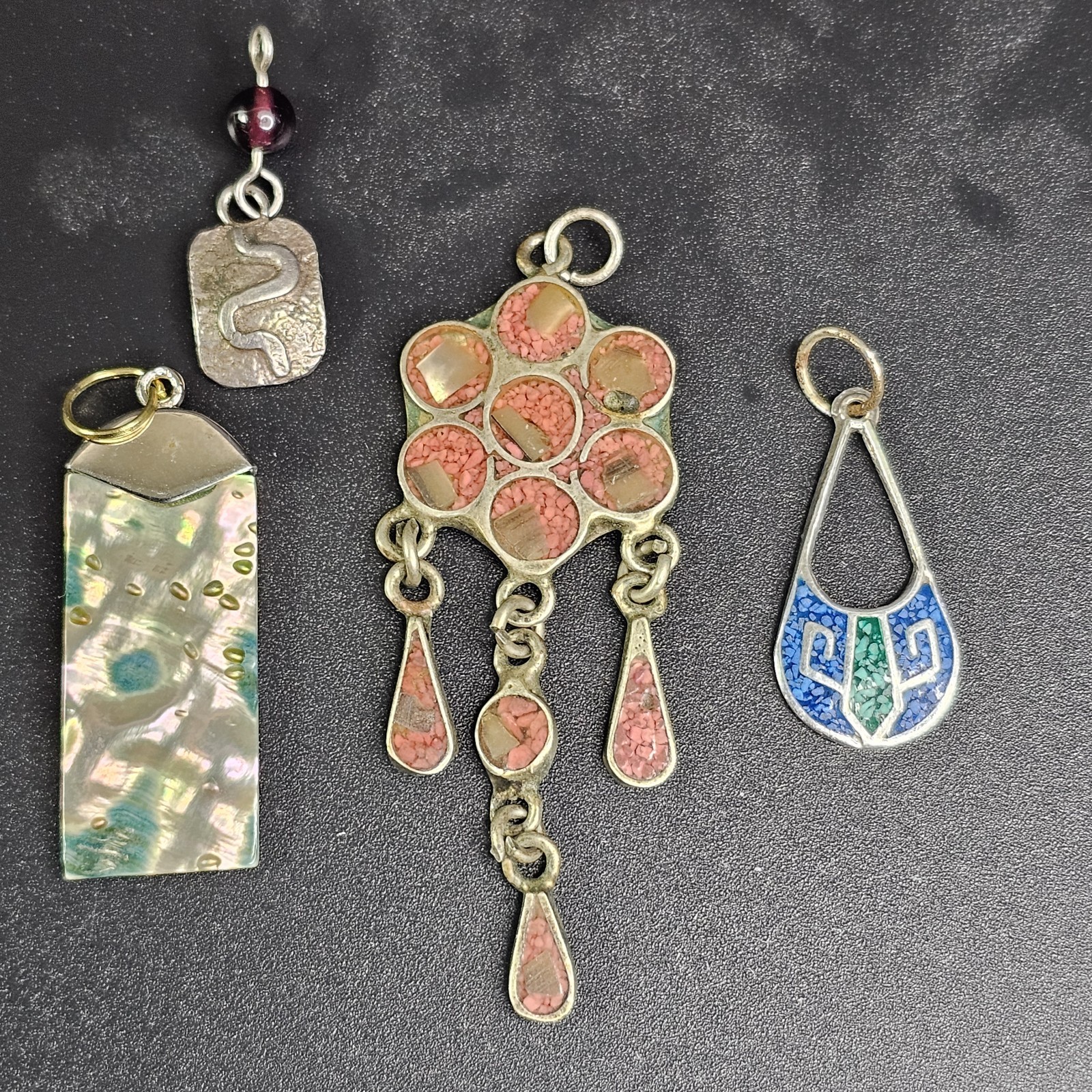 Necklace Pendants Set of 4 Assorted Charms As Shown Jewelry