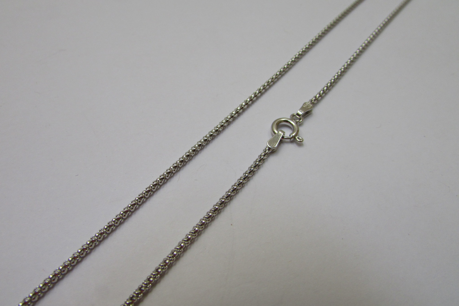Black Sterling Silver Popcorn type Chain Oxidized Pretty Necklace 2mm Size Links
