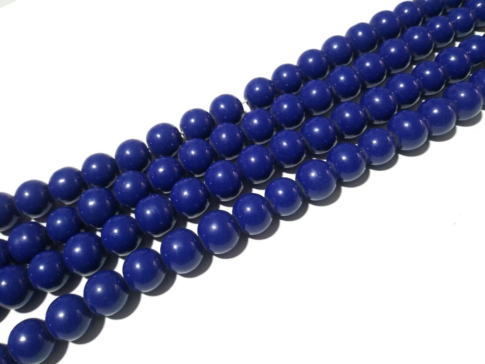 Lapis Round Ball 10mm Smooth Gemstone Beads 40″Inch 1 Necklace