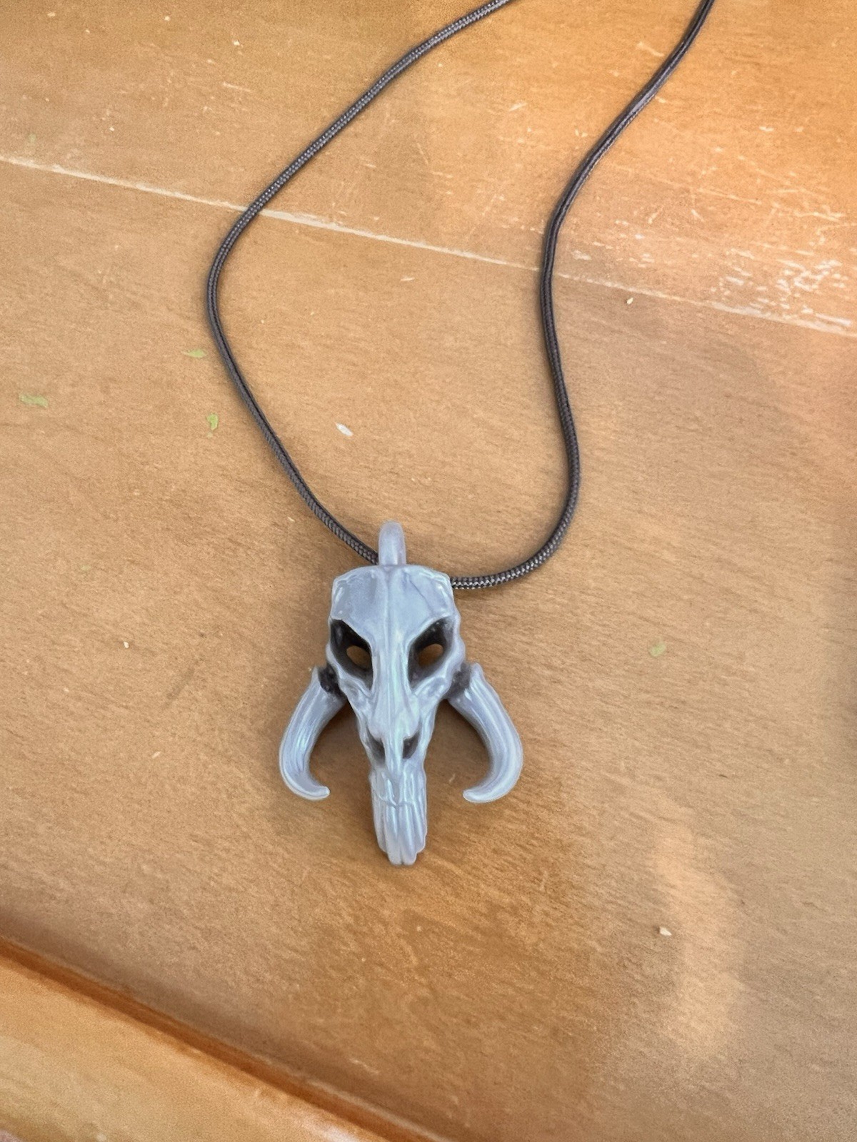 Mythosaur Star Wars Necklace Silver Mandalorian Design Pendant Plastic Baby Yoda