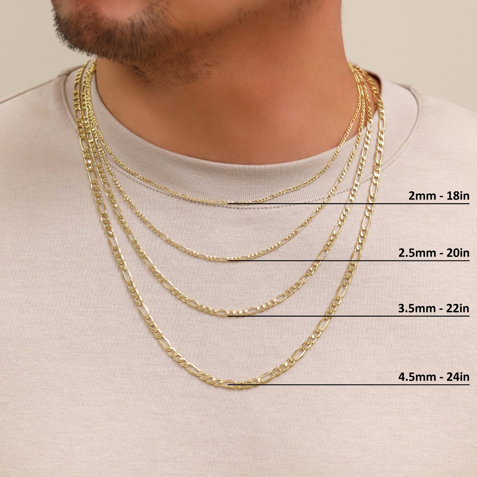 10K Real Yellow Gold 2mm-9mm Figaro Chain Link Pendant Necklace Bracelet 7″- 30″