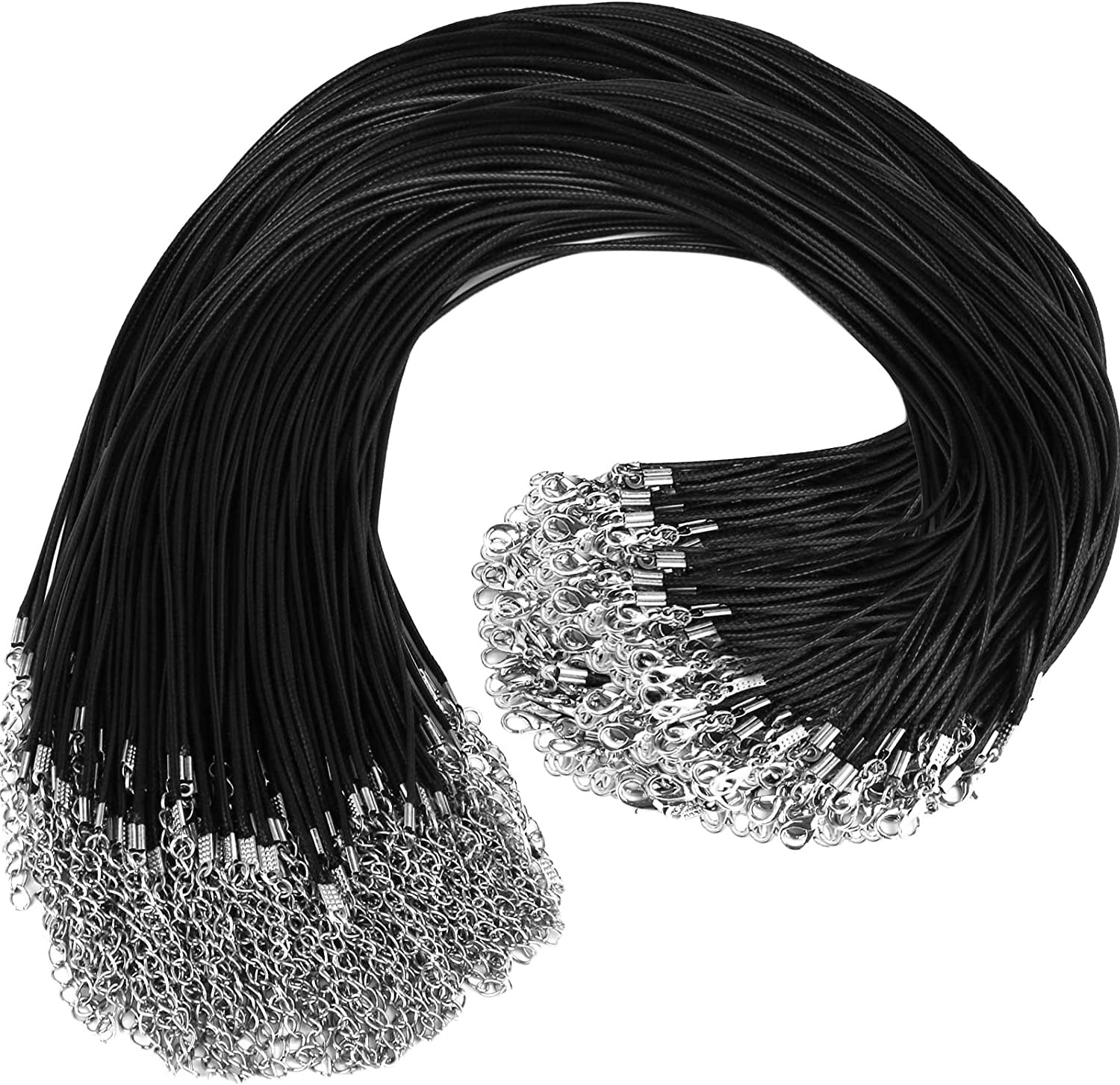 100Pcs 18” Leather String Charms Necklace Cords Wholesale Rope Bulk Lot Cords