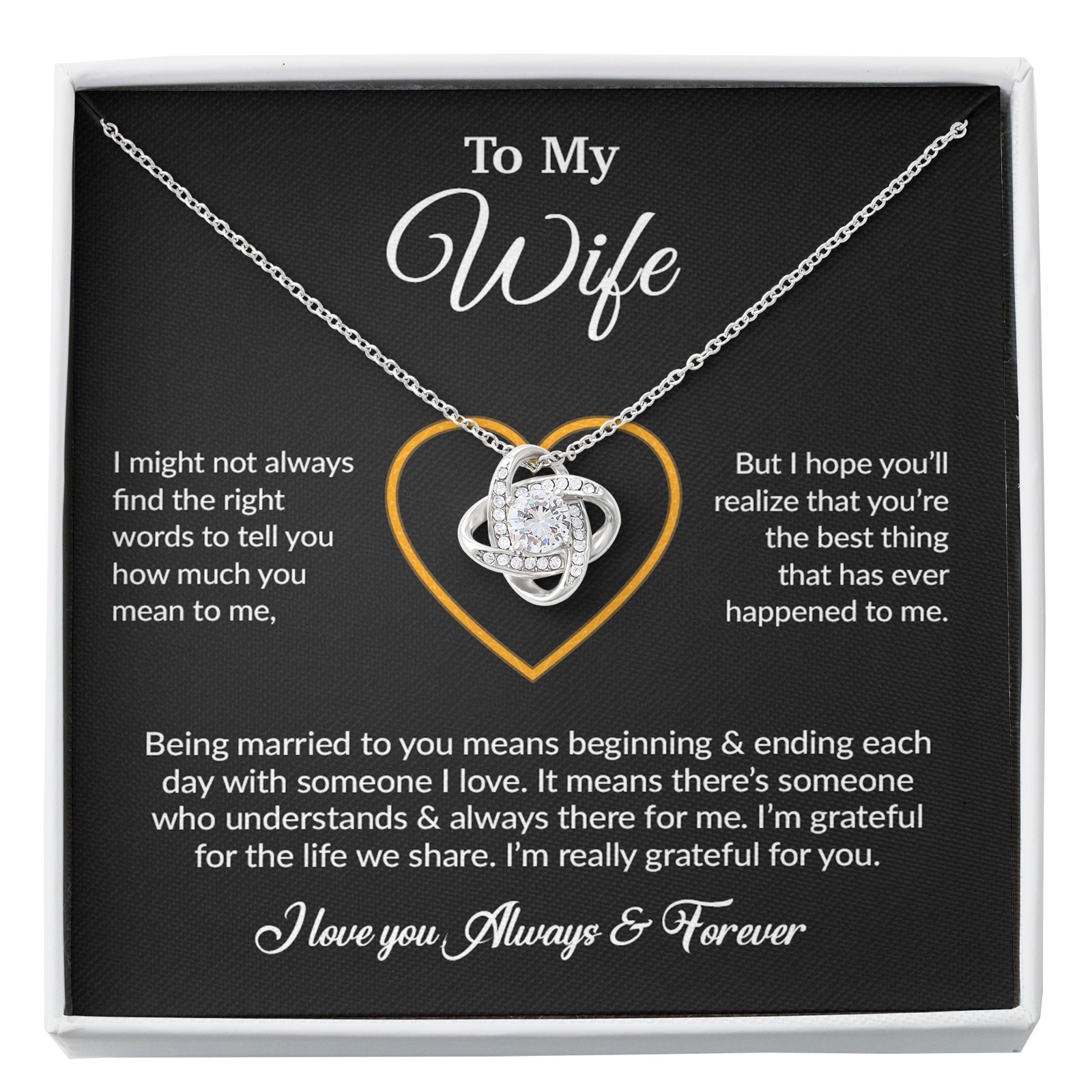 To My Wife Necklace, Gift For Wife, Anniversary Gift For Wife, Necklace For Wife