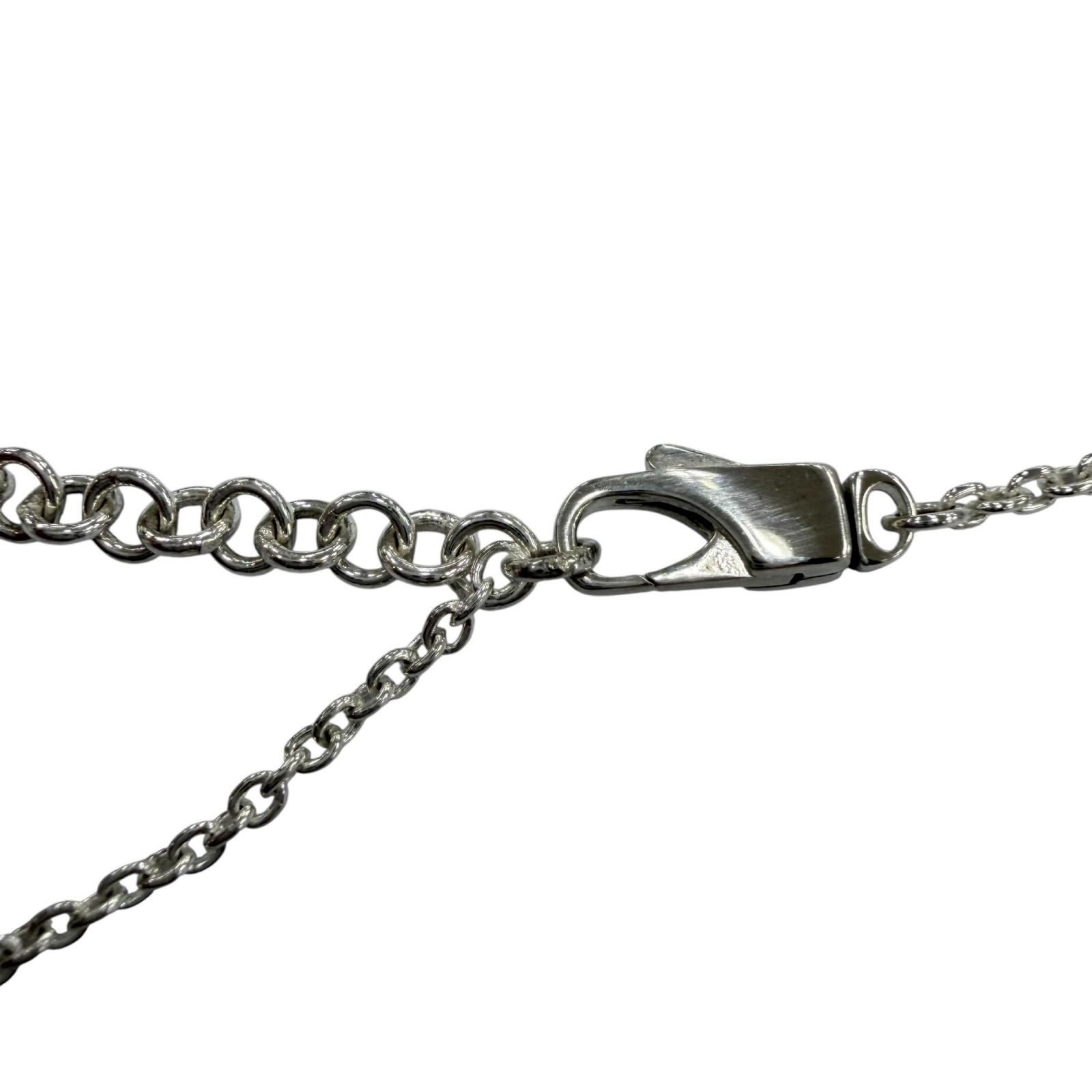 GUCCI Interlocking G Pendant Necklace AG925 Silver 11.0g with Box and Pouch