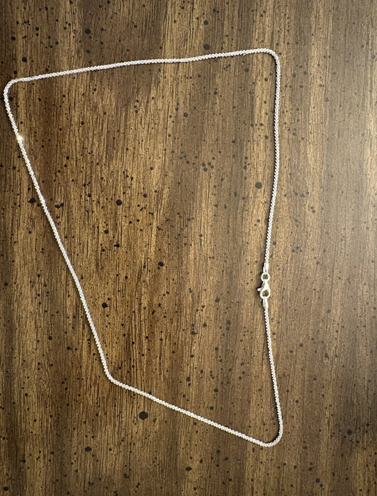 925 Sterling Silver Twisted Rock Chain Necklace, 20 inches, 3 grams
