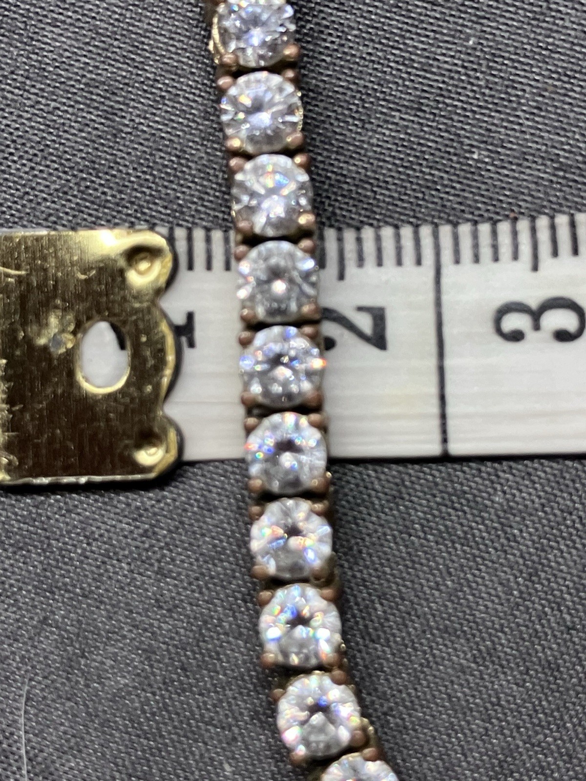 Womens/Mens Cubic Zirconia Tennis Necklace 22inch Very Reflective!4mm cz 40gm wt