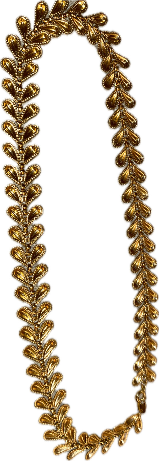Avon Gold Tone Forever Heart Necklace 1990s Statement 19″