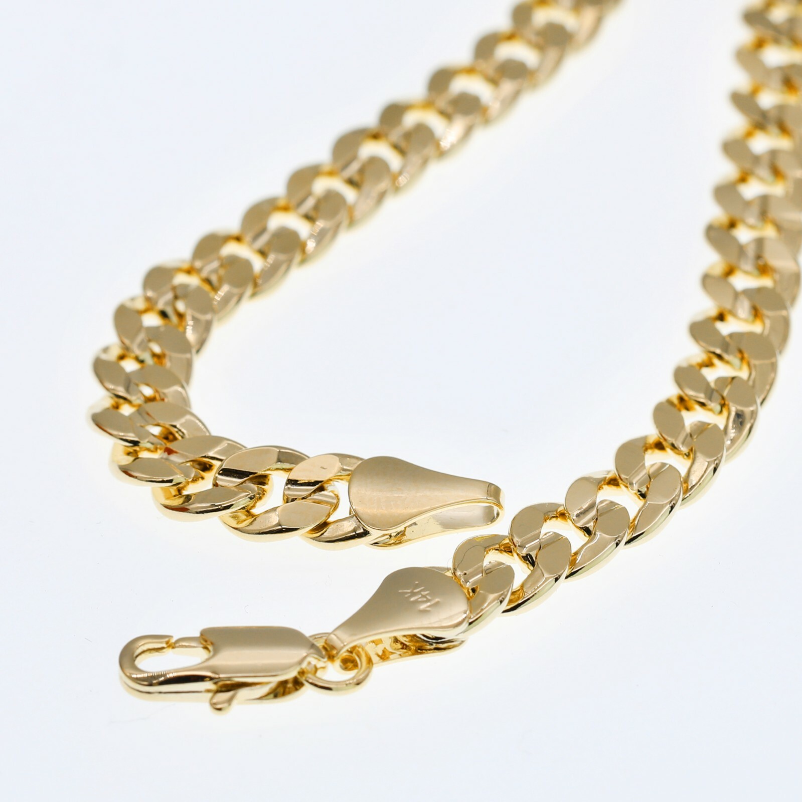 Virgin Mary Pendant 24″ Cuban Chain 14k Gold Plated Square Cubic Zirconia HipHop