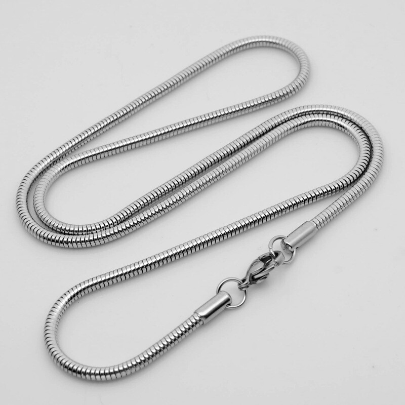 925 Sterling Silver Tarnish-Free Italian Snake Chain Necklace 1MM Jewelry 16-24″