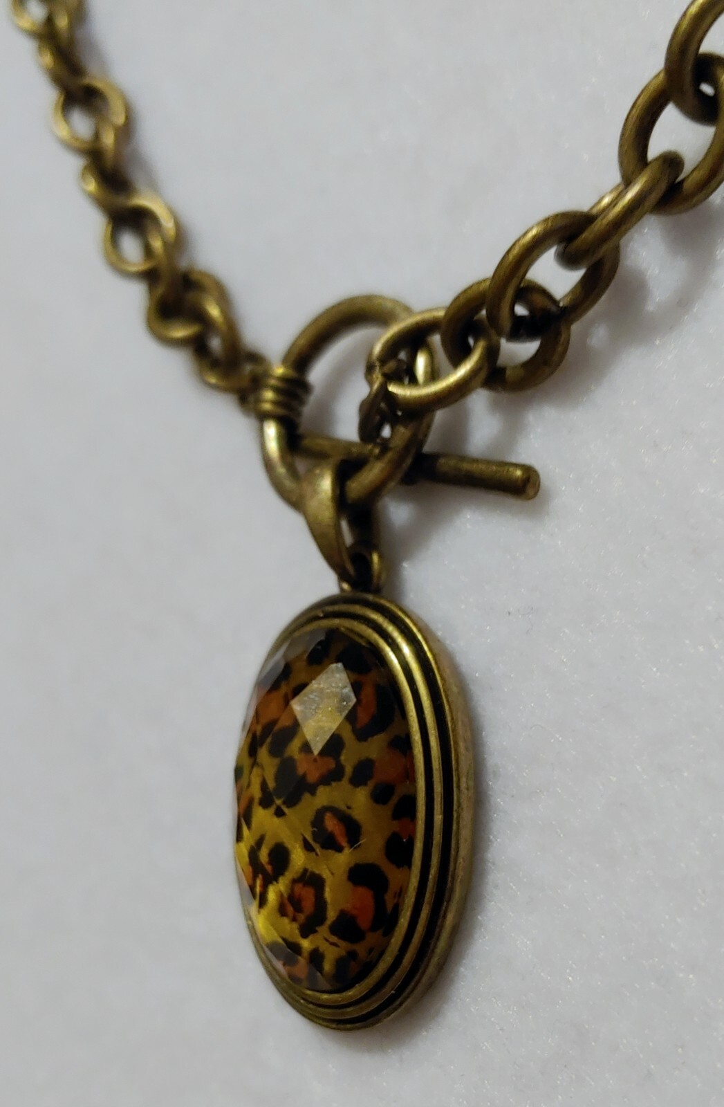 Necklace ( K.A.T.E. ) pendent leopard print As Shown in Pictures -16 in Long