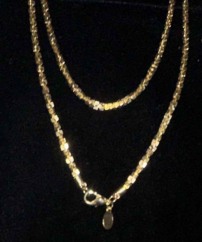 Crown PD Gold Plated Chain Necklace 30in 3.5mm