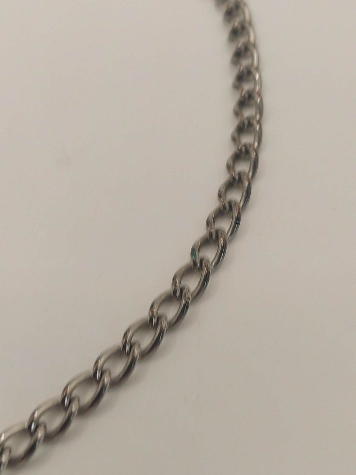 Authentic Christian Dior CD Logo Chain Necklace Silver Tone 15-17” Adjustable