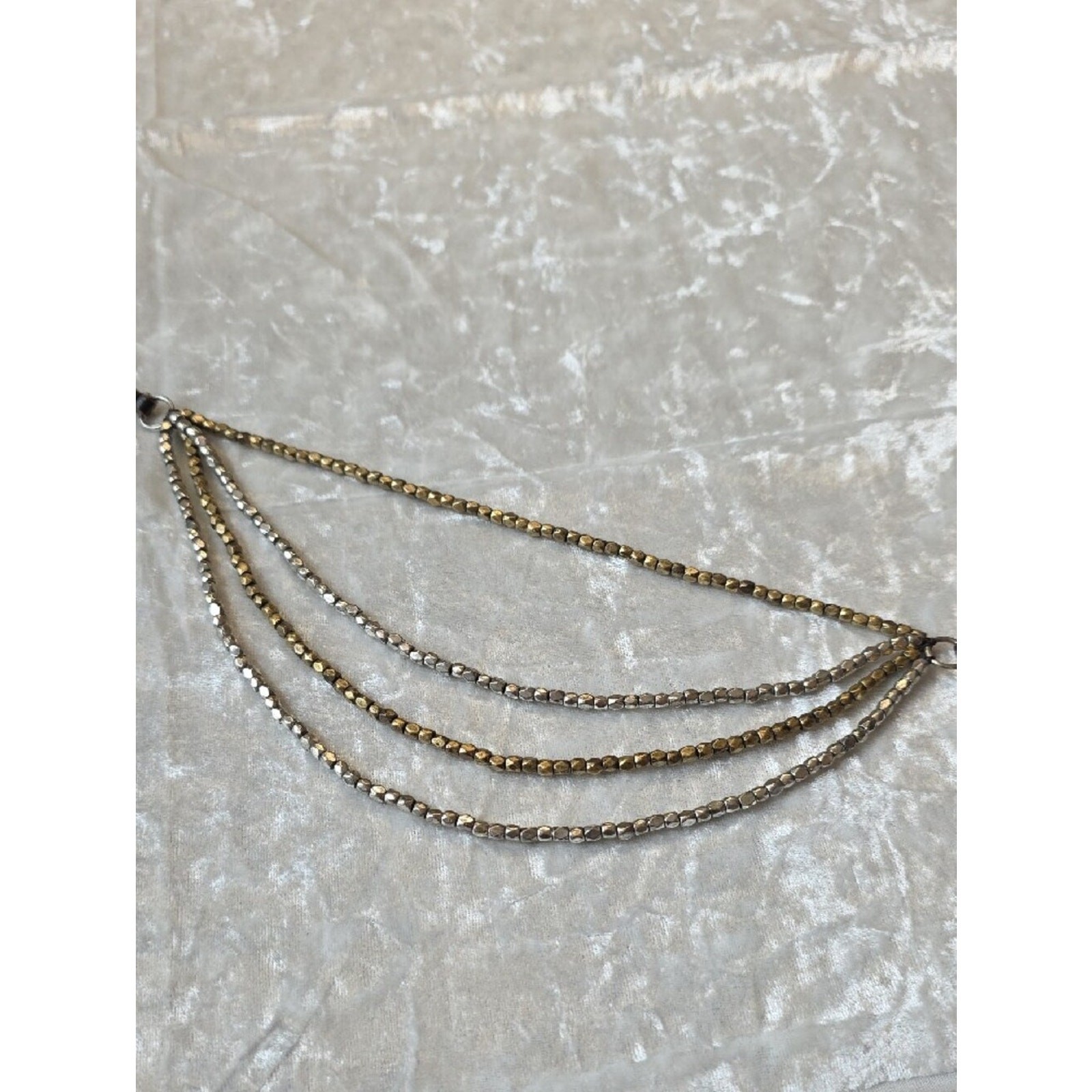 Lucky Brand Mixed Metal Layered Bead Boho Necklace